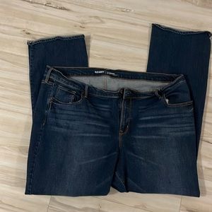 Old navy mid rise dark wash jeans